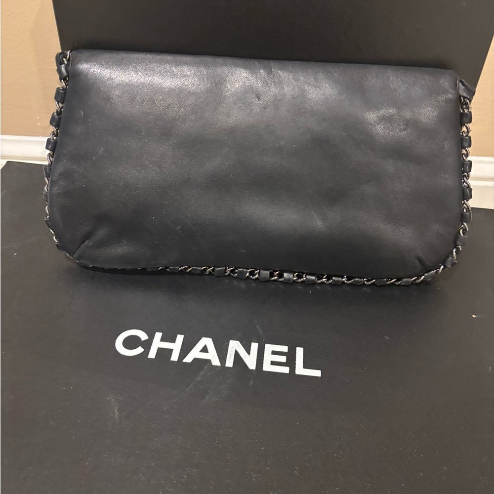 Chanel Cambon Small Rectangular Black Leather Cha… - image 3
